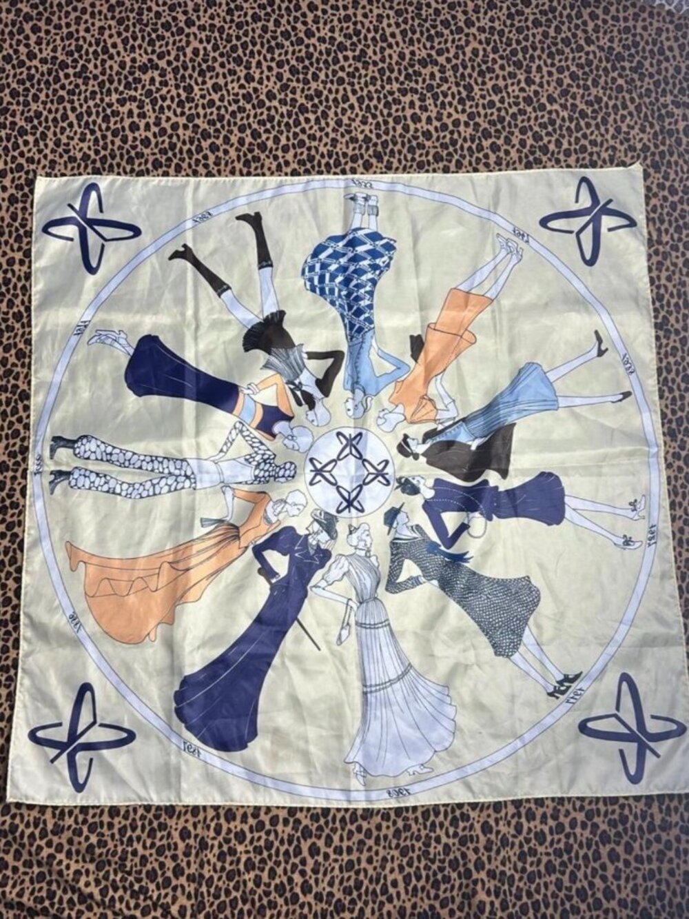 Cream silk scarf